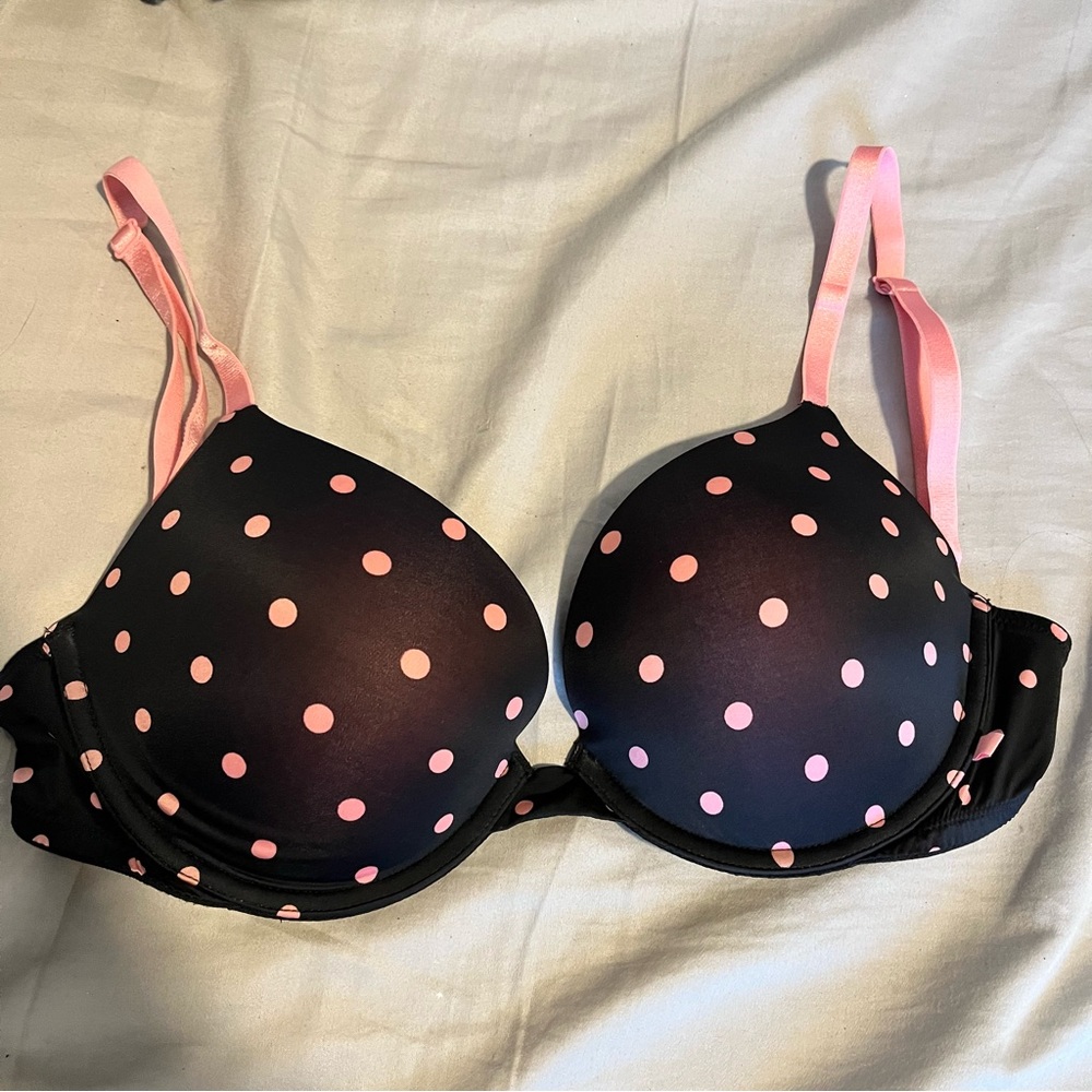 Polka Dot Push-Up Bra
